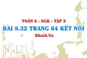 Bài 8.32 trang 64 Toán 6 Tập 2 Kết nối tri thức
